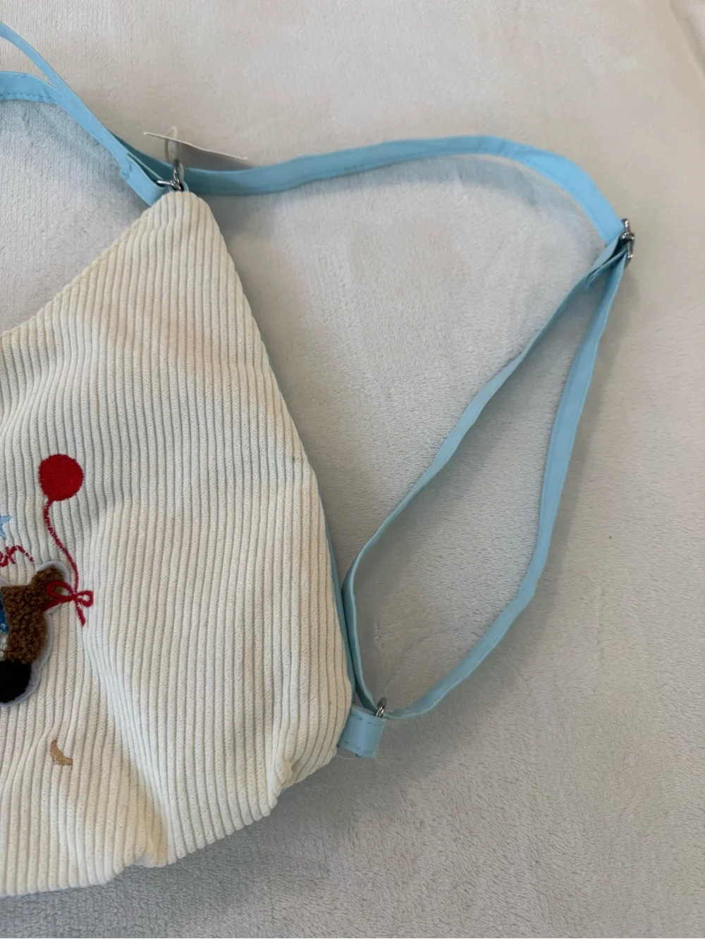 Miniso Dachshund Corduroy Hand Bag Purse Backpack “Happy Summer” NEW